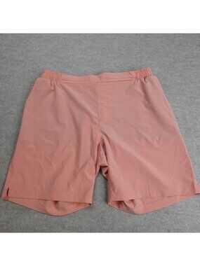 Flylow Mens Shorts XL Pink Coral Solid 7.5" in Stretch Waist